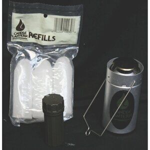 Candle Lantern Metal Portable Wax-Candle Matches in Waterproof Container Storage